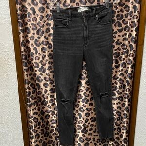 Abercrombie&Fitch Black Ripped Skinny Jeans for Women